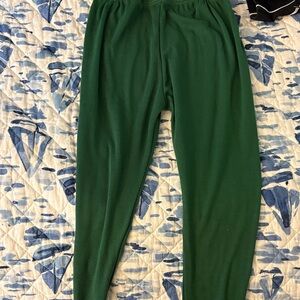 Forest Green Fleece Jogger Pants